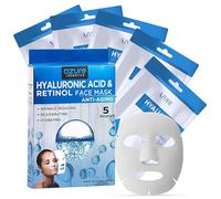 Azure - Mascarilla facial antienvejecimiento con ácido hialurónico y retinol, ayuda a reducir las líneas finas y arrugas, deja la piel suave e hidratada, mejora la salud