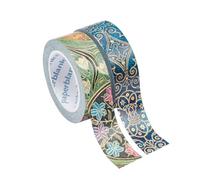 Paperblanks Cinta washi Azure/Poetry in Bloom – Pack mixto – 2 diseños, foil metálico, 15 mm x 10 m