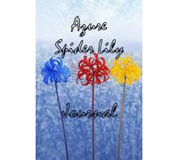 Azure Spider Lily Journal: Dark fantasy notebook inspired by Japanese aesthetics, with colored pages.