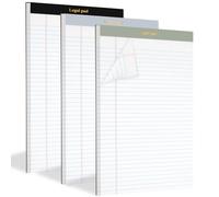 AZUREAL - Lote de 3 bloques jurídicos de 21,6 x 27,9 cm con bordes anchos de 21,6 x 27,9 cm, bloc de notas micro perforados, bloques jurídicos con impresión de doble cara, para el hogar, la escuela