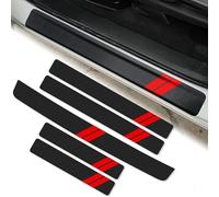 AzurePure Coche Pegatina para Umbral para Hyundai i20 Active 2016-2018,Fibra Carbono Coche Protector Barra Umbral Puerta ProteccióN Pedal Bienvenidos Umbral Antideslizante Coche Accesorios,Red