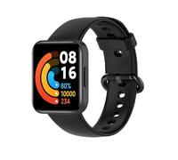 AzureRay Correa Reloj para Xiaomi Redmi Watch 2 Lite, 2 Pack Correa para Redmi Watch 2 Lite/Poco Watch, Pulsera Silicona Suave Negro/Azul Espacio