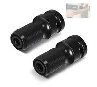AzureRay Juego de 2 Adaptadores de Llave de Vaso 1/2" a 1/4", Adaptador de 1/2 a Hexagonal para Impacto de Acero al Carbono con Abrazadera de Seguridad