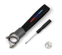 AzureRay Llavero Universal de Cuero para BMW Coche etc.- Metal Negro, Compatible con Todos los Modelos