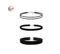 AzureRay Pack de 3 Choker Mujer Gótico en Terciopelo Negro con Cinta y Cadena | Gargantilla Mujer Elegante para Adolescentes y Adultas | Collar Ajustable Estilo Tattoo y Lariat.