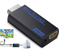 Azuxreza Wii to HDMI Converter,Wii HDMI Adapter 1080P, Output Video Audio HDMI Converter with 3.5mm Audio Jack&HDMI Output Supports All Wii Display Modes 720P NTSC Compatible with Wii,Wii U,HDTV