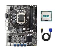 Azwamkue Placa base B75 ETH Mining 8XPCIE adaptador USB+G1630 CPU+HD a VGA Cable LGA1155 MSATA DDR3 B75 USB Miner Motherboard