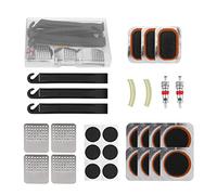 Azwood Kit reparación de neumáticos de Bicicleta, Parches Bicicleta Kit Repara Pinchazos Bicicleta Kit Pinchazos Bici con Caja para Ciclistas, Motocicletas, BMX Todoterreno, Goma Inflable