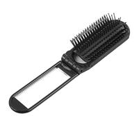 AZWOOD Pocket Compacto Cepillo de Pelo Plegable, con Espejo Plegable Viaje Cepillo Mini Peine para el Cabello Peine para Familia Portátil Masaje Peine para Mujeres y Niñas (Negro)