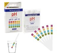AZWOOD Tiras reactivas Ph, 100 unidades de papel indicador de acidez y alcalinidad con escala de colores clara, del valor Ph para agua, acuarios, suelos, laboratorios, escuelas, líquidos