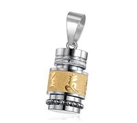 Azxcvbnm Colgante sánscrito de mantra de seis caracteres, budismo religioso, joyería protectora, mantra Shurangama para colgante de acero, collares, colgantes para hacer joyas a granel, talla única