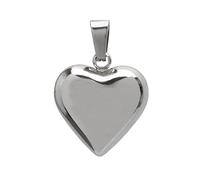 Azxcvbnm Colgantes de corazón de acero inoxidable chapado en plata de 2,1 x 2 cm para hacer joyas, accesorios, piezas hechas a mano, joyería de amor, talla única, como se describe, como se describe