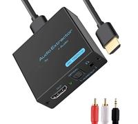 Azxcvbnm HDTV Sound Extractor 4K Splitter Adapter Converter 3.5mm Left Right Sound Out 5.1 HDCP 1080P To Converter