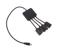 Azxcvbnm Hub USB C de 4 puertos tipo C, divisor USB 2.0, adaptador de alta velocidad, convertidor portátil para PC, computadora, teléfono, portátil