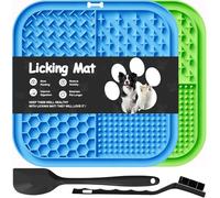 Azyh Alfombrillas para Lamer con Ventosas - Alimentador Lento para Perros y Gatos, Juguetes para Aliviar la Ansiedad, Tapete de Alimentación para Mantequilla, Yogur, Maní