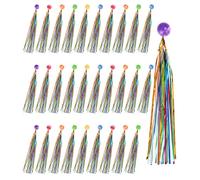 Azyvum 30 Piezas Pelotas Saltarinas para Niños,Pelota Saltarina Niños con cintas de colores,Pelotas Saltarinas de Goma PequeñAs,Fiestas Infantiles Y CumpleañOs,Regalos para niños