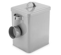 Azyvum Caja de almacenamiento de detergente, 6,5 L, metal en polvo, caja de almacenamiento para comida para perros, comida para gatos, granos de café