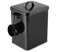 Azyvum Caja de almacenamiento de detergente, 6,5 L, metal en polvo, caja de almacenamiento para comida para perros, comida para gatos, granos de café