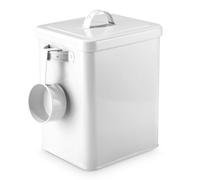 Azyvum Caja de almacenamiento de detergente, 6,5 L, metal en polvo, caja de almacenamiento para comida para perros, comida para gatos, granos de café