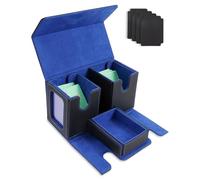 Azyvum Commander Deck Box - Caja de juego de cartas con ventana de visualización, 2 cajas de cubierta MTG extraíbles, fuerte magnético, con compartimento para 200 cartas