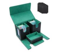 Azyvum Commander Deck Box con Ventana, 2 Cajas MTG Extraíbles, Caja Fuerte Magnética y Compartimento para más de 200 Tarjetas