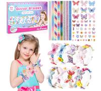 Azyvum Kit para Hacer Pulseras Niñas, Regalo Niñas 5 6 7 8 9 10 11 12 Años, Pulseras Niña Manualidades,Kit fabricación Joyas,Juguete Navidad y Pascua Regalo