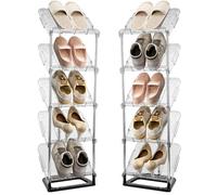 Zapatero Estrecho 5 Niveles,Organizador de Zapatos Que Ahorra Espacio, Estante para Zapatero Alto y Estrecho para Puerta de Entrada Recibidor, Armario