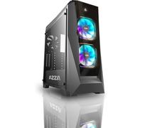 AZZA Chroma 410B (B/Win) 2X RGB con Ventana Midi Tower SIN Fuente Negro