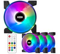 AZZA Hurricane II ARGB Box Set - Juego de 4 Ventiladores de 120 mm AZZA Hurricane II ARGB + Controlador y Mando a Distancia