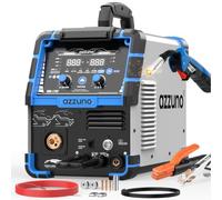 AZZUNO Máquina soldadora MIG de pulso único 175A 110V/220V 6 en 1 ajuste de pistola de carrete