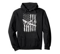 B-17 Flying Fortress Militar Avión Bandera Americana WW2 Sudadera con Capucha