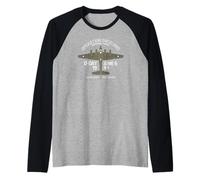 B-17 Operación Overlord D-Day 6 de Junio de 1944 Flying Fortress Camiseta Manga Raglan