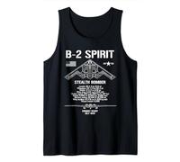 B-2 Spirit Stealth Bomber Especificaciones Aeronave militar B2 Camiseta sin Mangas