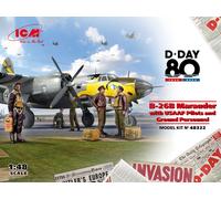 B-26B Marauder Con USAAF Pilots Y Personal 1:48 Plástico Modelo Kit Icm
