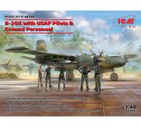 B-26k Con USAF Pilots & Ground Personal 1:48 Plástico Modelo Kit Icm