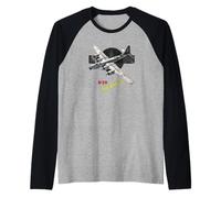 B-29 Superfortress WW2 avión Bombardero Camiseta Manga Raglan