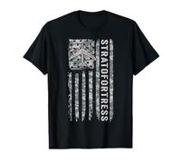 B-52 Stratofortress Bandera Americana Camo Militar B-52 Camiseta