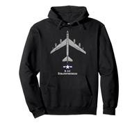 B-52 Stratofortress Tech Drawing Cold War Bomber Camiseta Sudadera con Capucha