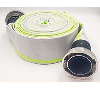 B-75 | 3 pulgadas | Manguera Industrial de 20 metros | Manguera de Bomberos y Construcción | Manguera Plana con Acoplamiento Storz