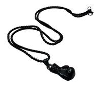 B.a.u.q.o.o. Colgante de guante de boxeo, collar colgante para hombre, color negro, Apollo Creed fuerte, personalidad, accesorios para coche, alí, colgante para hombre, idea regalo
