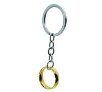 B.a.u.q.o.o. Llavero de anillo para señor de los anillos, accesorios para coche, anillo de potencia único, color dorado, idea regalo Navidad magia fantasía Cosplay, plateado