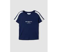 B.ANGEL, Camiseta Azul De Algodón Puro Con Cuello Redondo Y Estampado New York City, Mujer, Morado, Talla: 42