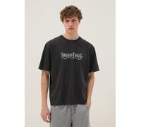 B.ANGEL, Camiseta Negra De Algodón Puro Relaxed Fit Con Texto De Snoop Dogg, Hombre, Negro, Talla: M