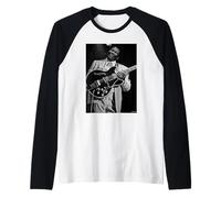 B.B. King of The Blues Live LA 1979 por Dick Barnatt Camiseta Manga Raglan
