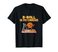 B-ball Is My Cardio Retro Pixel Basketball Design Camiseta