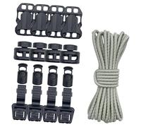 B Baosity 1 Unidad Cuerda Elástica Reflectante Cordón Flexible Extensible para Mochila con Hebilla de Nylon Latex Adecuado para Actividades Al Aire Libre, Gris