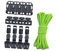 B Baosity 1 Unidad Cuerda Elástica Reflectante Cordón Flexible Extensible para Mochila con Hebilla de Nylon Latex Adecuado para Actividades Al Aire Libre, Verde