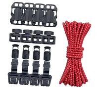 B Baosity 1 Unidad Cuerda Elástica Reflectante Cordón Flexible Extensible para Mochila con Hebilla de Nylon Latex Adecuado para Actividades Al Aire Libre, Rojo