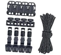 B Baosity 1 Unidad Cuerda Elástica Reflectante Cordón Flexible Extensible para Mochila con Hebilla de Nylon Latex Adecuado para Actividades Al Aire Libre, Negro