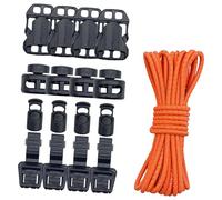 B Baosity 1 Unidad Cuerda Elástica Reflectante Cordón Flexible Extensible para Mochila con Hebilla de Nylon Latex Adecuado para Actividades Al Aire Libre, Naranja